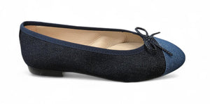 Navy Denim Ballet Flat