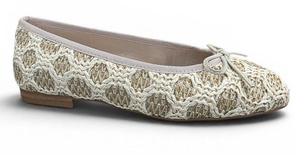 Natural Raffia Ballet Flat