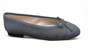 Grey Denim Ballet Flat